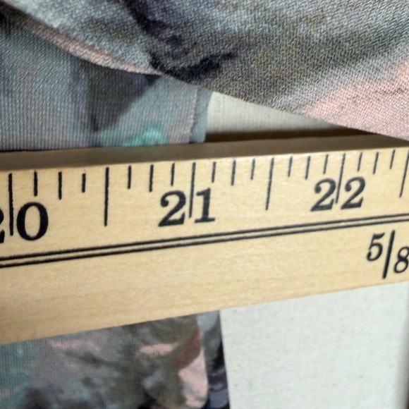 Nina Leonard Floral Print Long Sleeve Dress size Large Blue/Multicolor - Picture 6 of 7